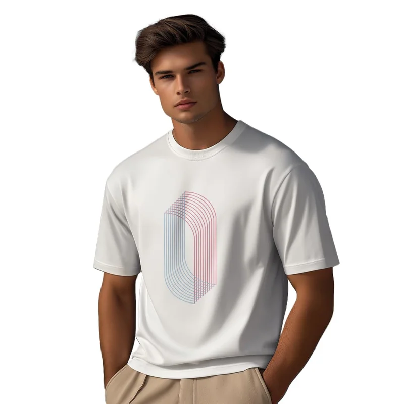 نوبيرو Men's White Cotton Regular Fit T-Shirt