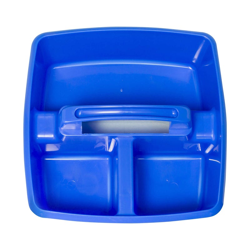 Storex 3-Compartment Small Caddy â€“ Multipurpose Classroom Organizer with Handle, Assorted STEAM Colors, 6-Pack (00940A06C) - Image 2