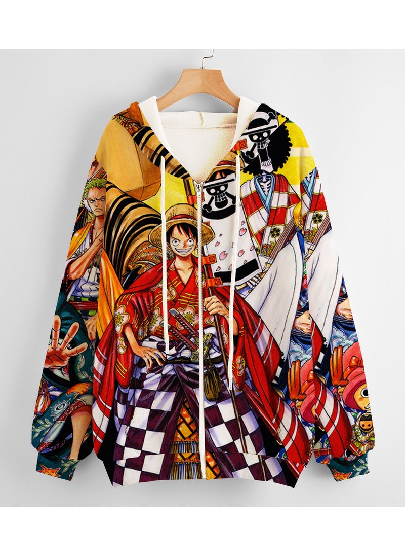 KUYING New One Piece Printed Zipper Sweatshirt Casual Sportswear  - Image 1