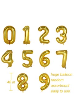 Brain Giggles Brain Giggles 40 Inch Gold Number 5 Foil Balloon  - Image 4