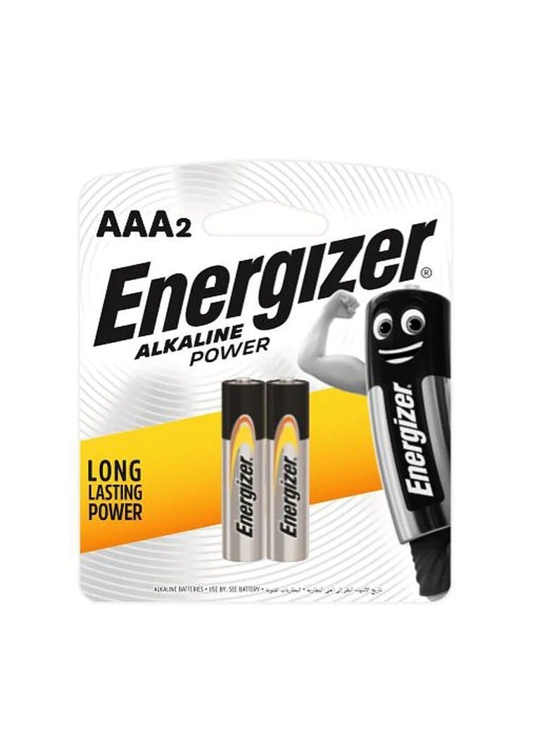Energizer Battery AA2 Alkaline Power , Long Lasting Power 1.5 Volts & Alkaline Power Batteries AAA2 - 2 Batteries Long Lasting PowerBundle - Image 3