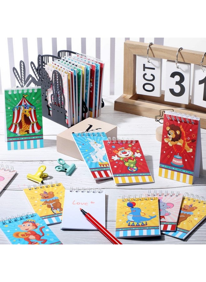 Containlol 24 Pcs Mini Circus Carnival Notebooks Carnival Birthday Party Supplies Goodie Bag Stuffers Journal Notepad Teacher Classroom Supplies For Circus Birthday Baby Shower Showman Themed Party  - Image 5