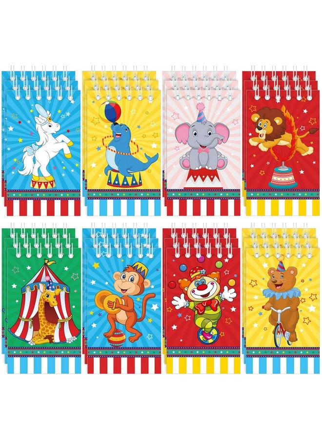 Containlol 24 Pcs Mini Circus Carnival Notebooks Carnival Birthday Party Supplies Goodie Bag Stuffers Journal Notepad Teacher Classroom Supplies For Circus Birthday Baby Shower Showman Themed Party  - Image 2
