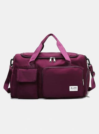 Gym Duffle Bag with Shoe Compartment Wet Pocket, Weekender Travel Bag with Shoulder Straps, Waterproof Sports Duffle Bag for Men Women, Lightweight Carry on Gym Bag,