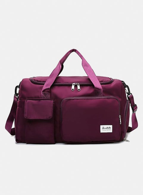 Gym Duffle Bag with Shoe Compartment Wet Pocket, Weekender Travel Bag with Shoulder Straps, Waterproof Sports Duffle Bag for Men Women, Lightweight Carry on Gym Bag,