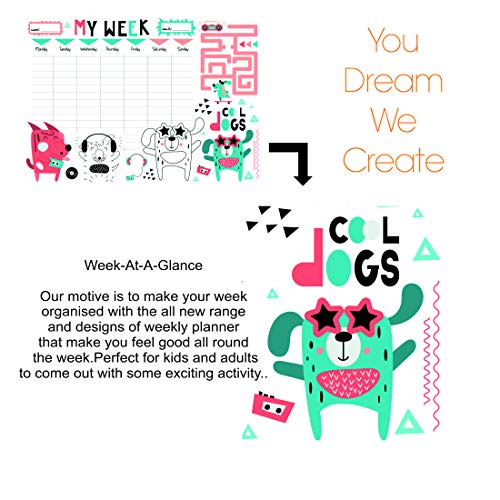 COI Writing Pad Activity Planner/Designer My Week Dog Lovers Notepad with Activity and to Do List for Home Office Work - Image 3