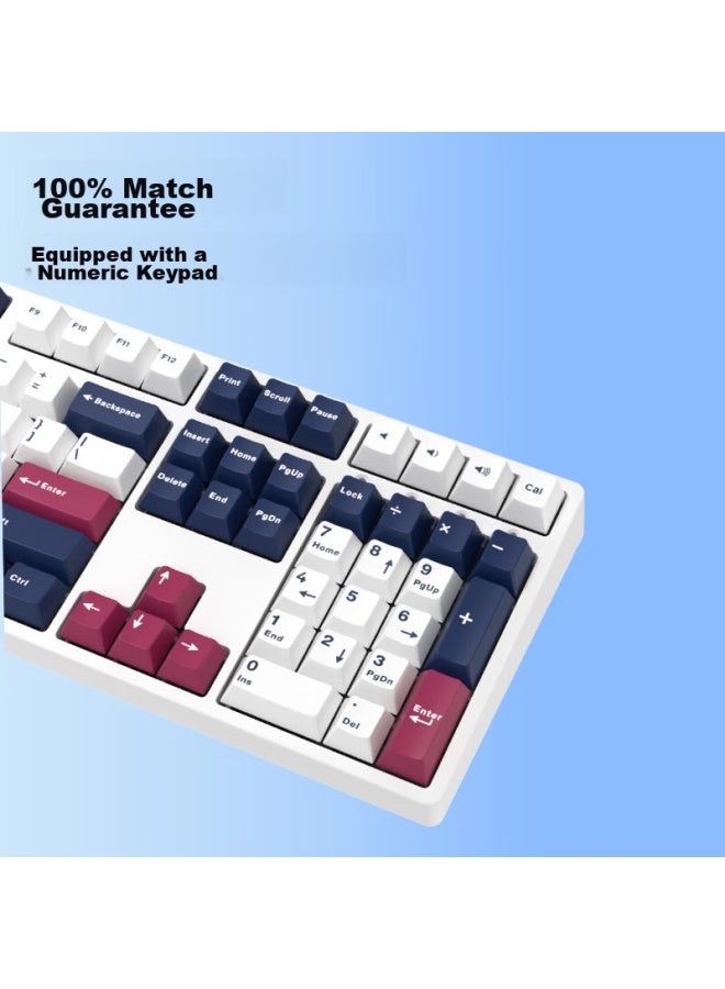 Ikbc Z108 Rose Knight Wireless Mechanical Keyboard For Gaming And Office Use, 108-key Rgb Backlit Red Switch - Image 3