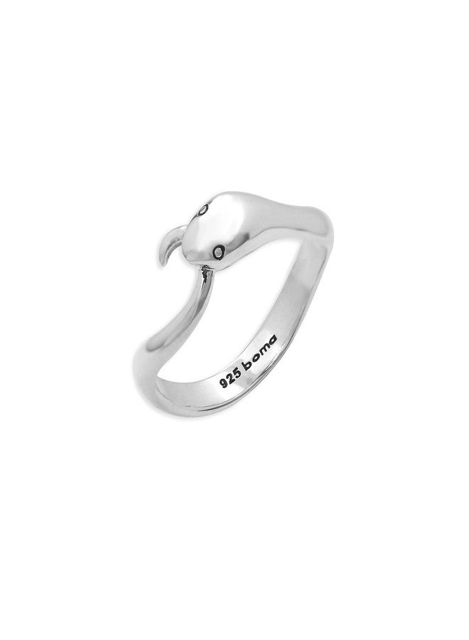 Boma Jewelry Sterling Silver Snake Ring, Size 9 - Image 1