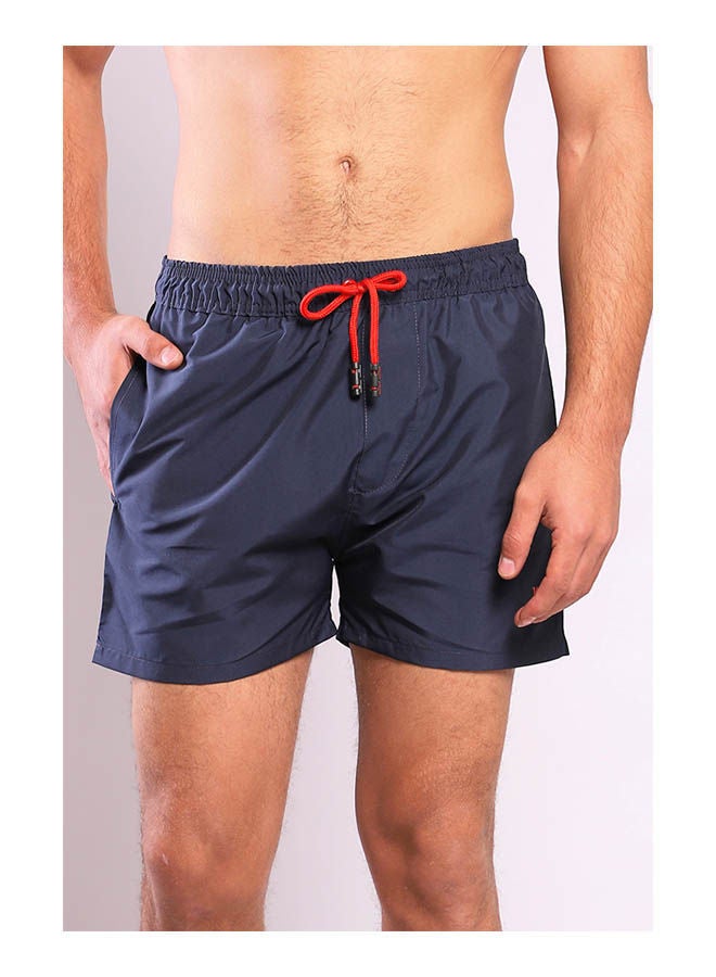 WHITE RABBIT Plain Basic Mid-Rise Swim Shorts  - Image 1