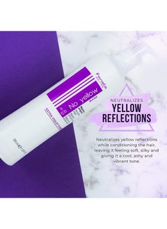 FANOLA Fanola No Yellow 33.8 oz Purple Mask - Anti Brass Color Depositing Toner for Blonde, Silver, Gray, and Highlighted Hair - Removes Yellow Tones & Brassiness from Bleached Hair  - Image 3