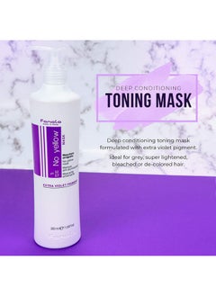 FANOLA Fanola No Yellow 33.8 oz Purple Mask - Anti Brass Color Depositing Toner for Blonde, Silver, Gray, and Highlighted Hair - Removes Yellow Tones & Brassiness from Bleached Hair  - Image 4