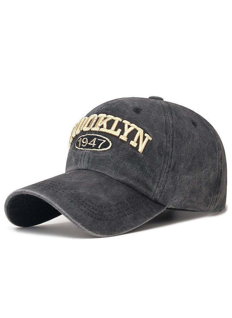 Generic Vintage Soft Washed Cotton Cap Embroidery 1947 Wine red  - Image 3