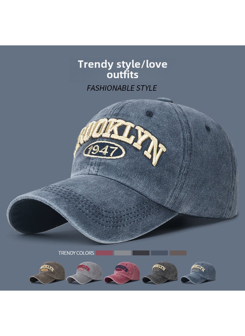 Generic Vintage Soft Washed Cotton Cap Embroidery 1947 Wine red  - Image 4