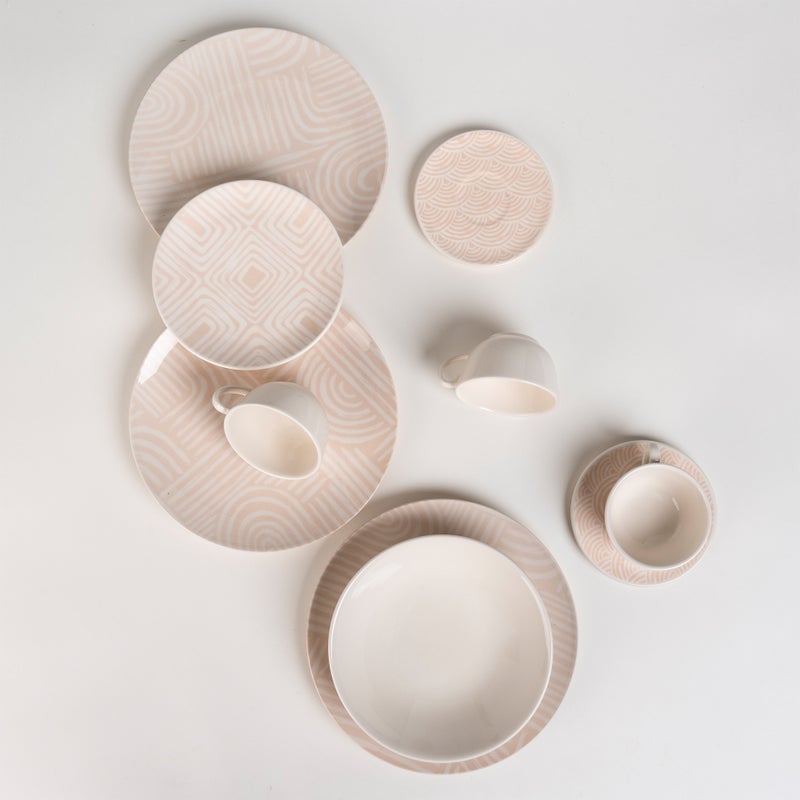 ريو طقم سفرة بورسلان 20 قطعة وردي- ريو - Image 2