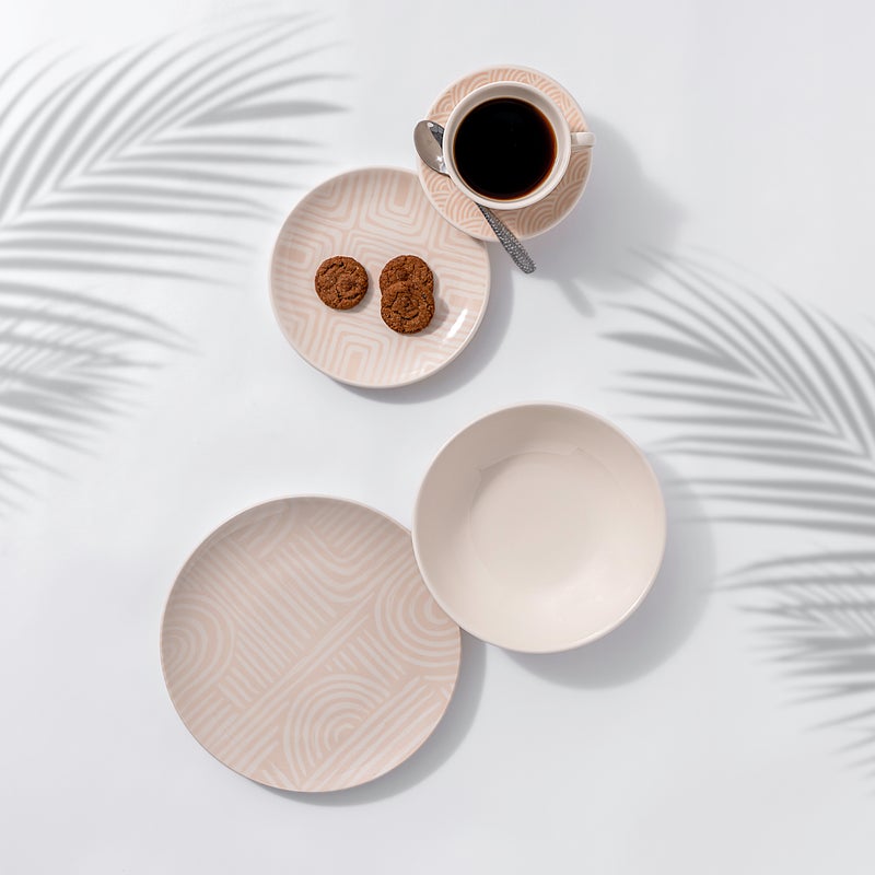 ريو طقم سفرة بورسلان 20 قطعة وردي- ريو - Image 1