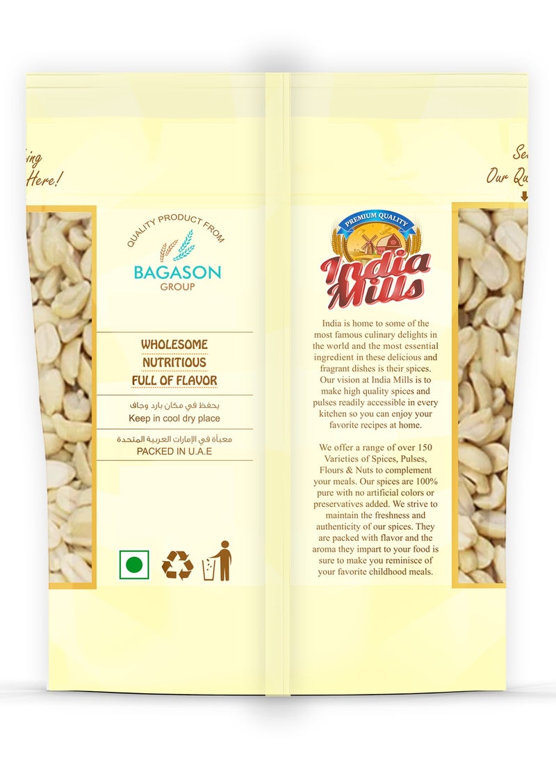 India Mills - Plain Peanuts Blanched Halves (Without Skin), 1 Kg - Image 1