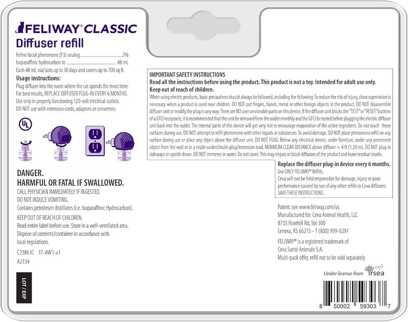 Feliway 30 Day Diffuser Refill for Cats, Pack of 2, 2 CT - Image 2