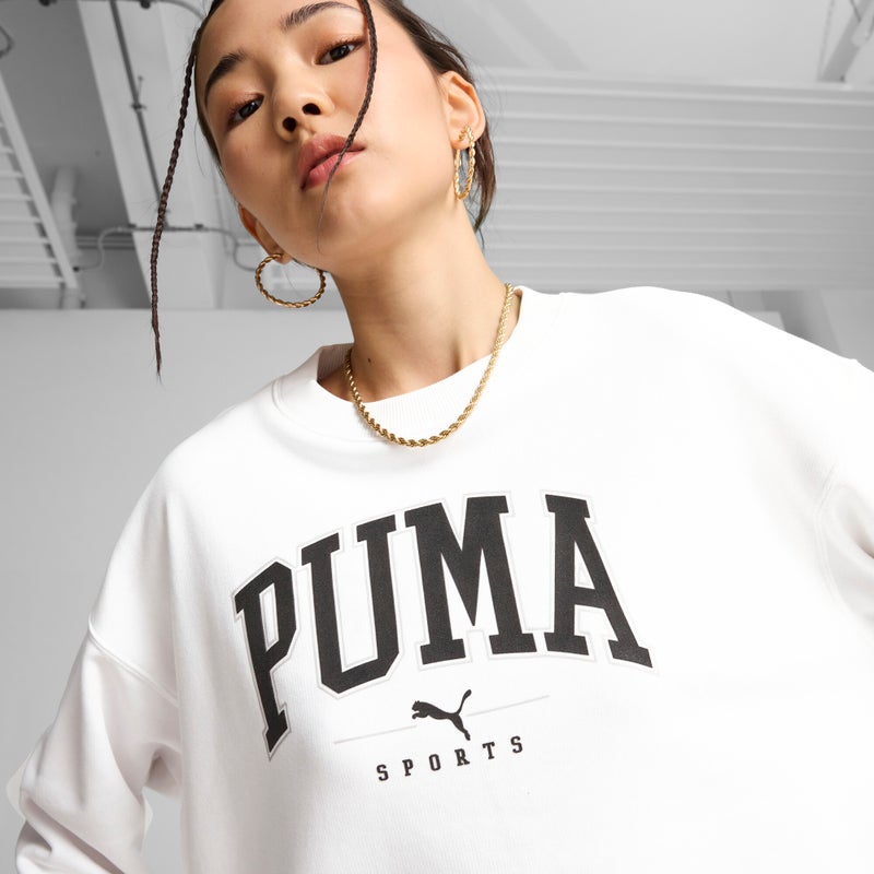 PUMA SQUAD Womens White Crewneck Sweatshirt - Image 5