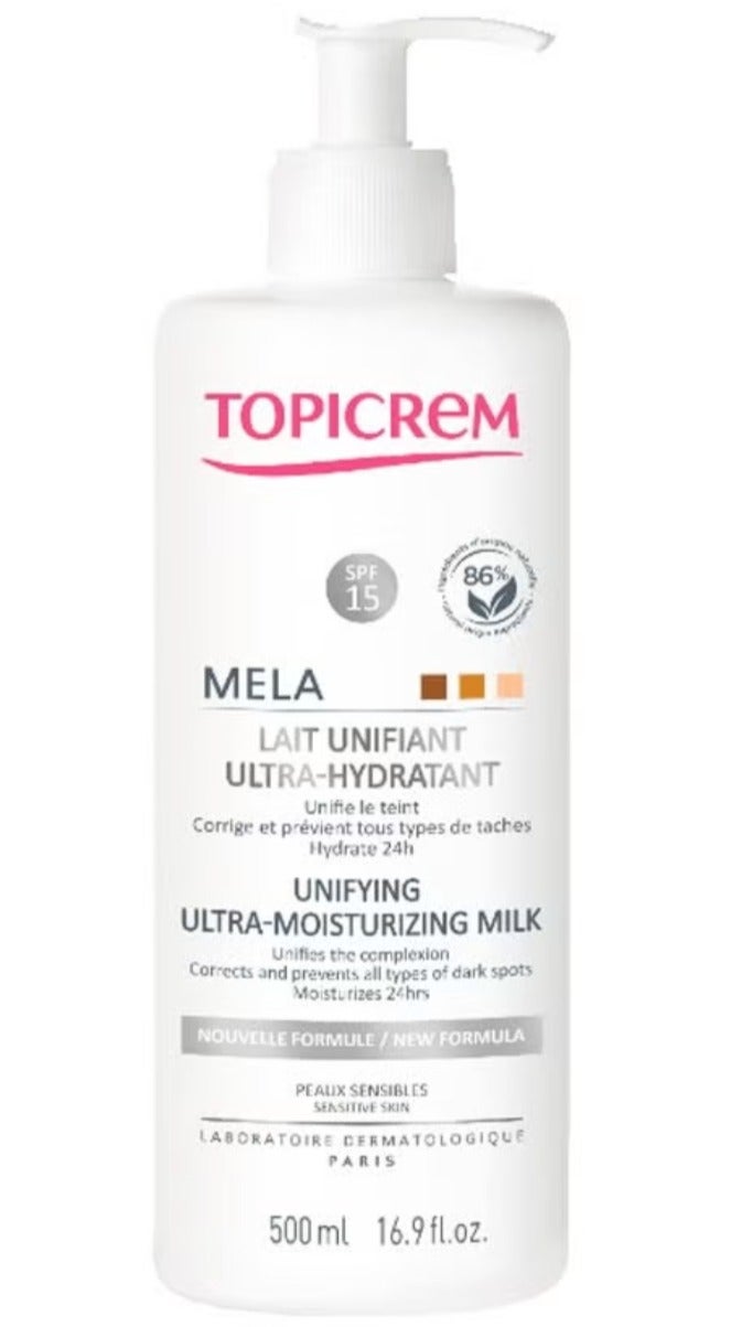 Topicrem Mela Ultra-Hydratant Unifying Ultra Moisturizing Milk With SPF 15 500 ml - Image 2