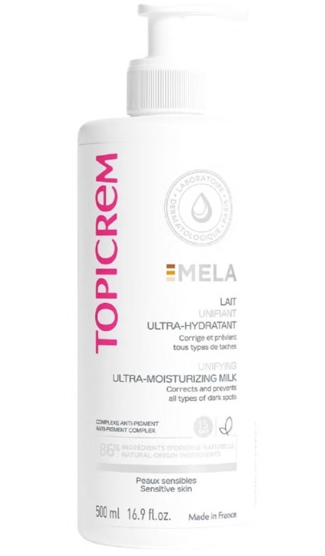 Topicrem Mela Ultra-Hydratant Unifying Ultra Moisturizing Milk With SPF 15 500 ml - Image 1