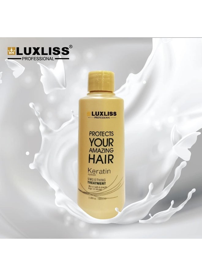 Luxliss Keratin Smoothning Treatment For All Hair Type, 100ml (Floral), 1 Count  - Image 2