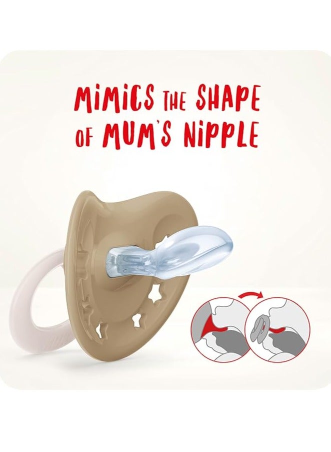 نوك لهّايات  | 2 عبوة من اللهايات | حلمة قلب | لهّايات سيليكون خالية من مادة BPA | لهّايات مضادة للتفلطح | لعبة تسنين الأطفال - Image 3