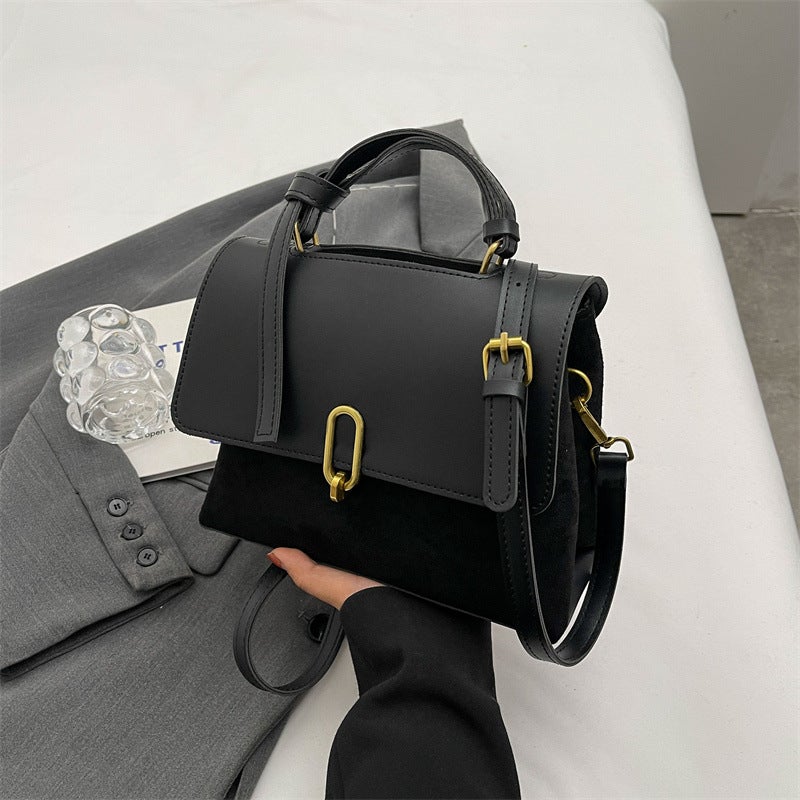 Textured Bag For Women Fashion Versatile Portable Retro Commuter Single Shoulder Crossbody Small Square Bag - Image 1