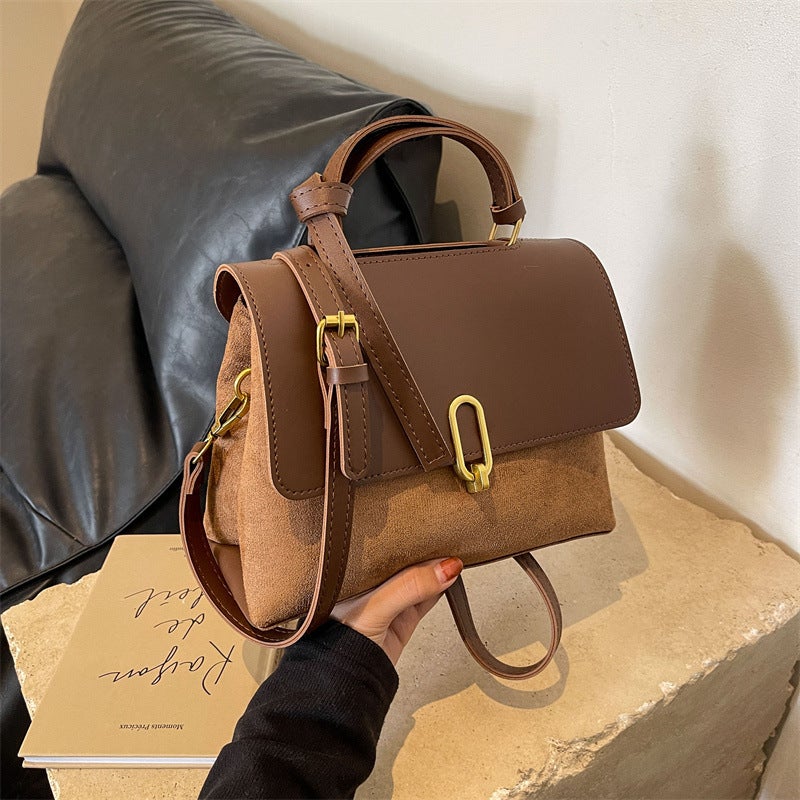 Textured Bag For Women Fashion Versatile Portable Retro Commuter Single Shoulder Crossbody Small Square Bag - Image 4