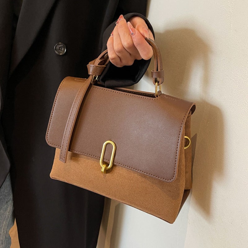 Textured Bag For Women Fashion Versatile Portable Retro Commuter Single Shoulder Crossbody Small Square Bag - Image 2