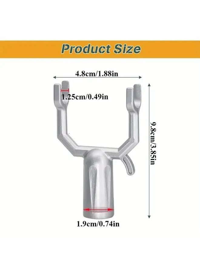 2Pcs Heavy Duty Metal Clothes Drying Rack Fork 4 Prong Garden Support Rust Resistant - Image 4