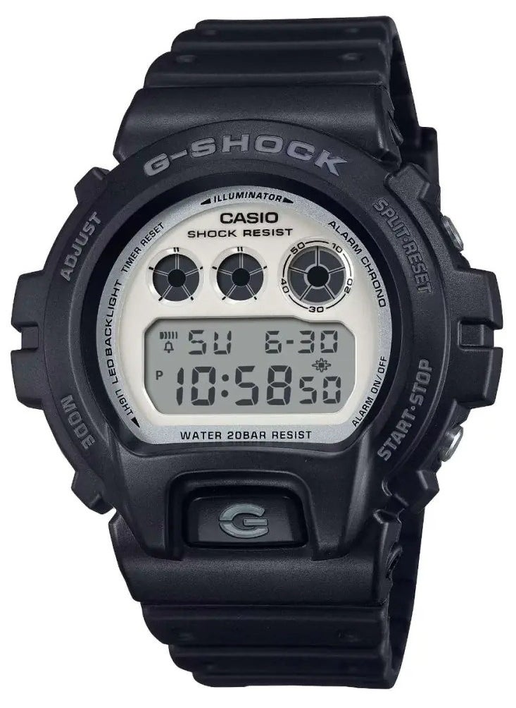 G-SHOCK Men's Watch Digital Black and Brilliant White - DW-6900WD-1DR  - Image 1