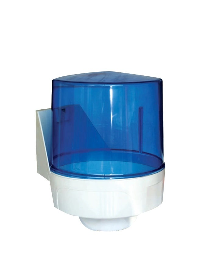 Wall-mounted plastic roll tissue dispenser Blue with Maxi Rolls Towel White 300M - Image 2
