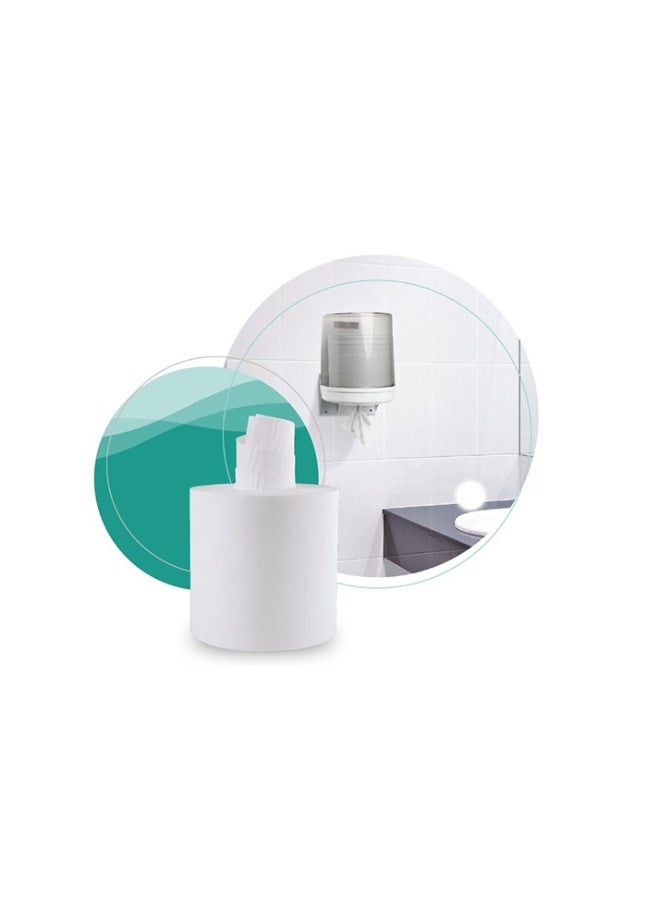 Wall-mounted plastic roll tissue dispenser Blue with Maxi Rolls Towel White 300M - Image 4