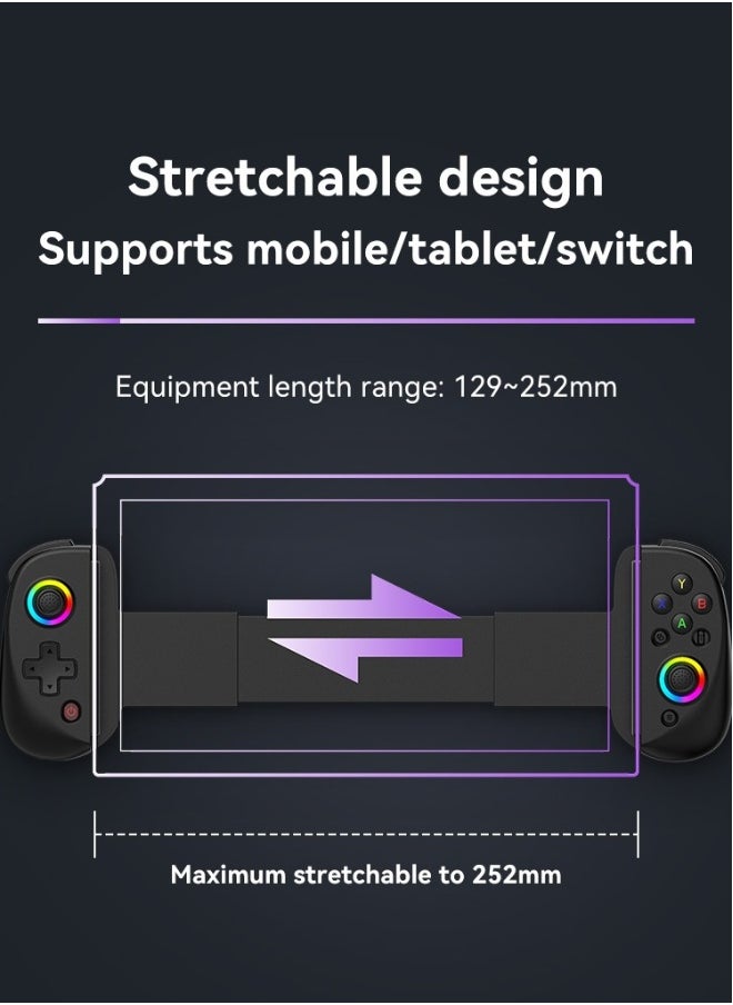 D8 - D8 Mobile Gaming Controller for iPhone/Android/iPad/Tablet, Play Xbox Cloud, Playstation Remote Play, Steam/PC, Switch! RGB Hall Joystick/Trigger Wireless Bluetooth Phone Game Controller - Image 1