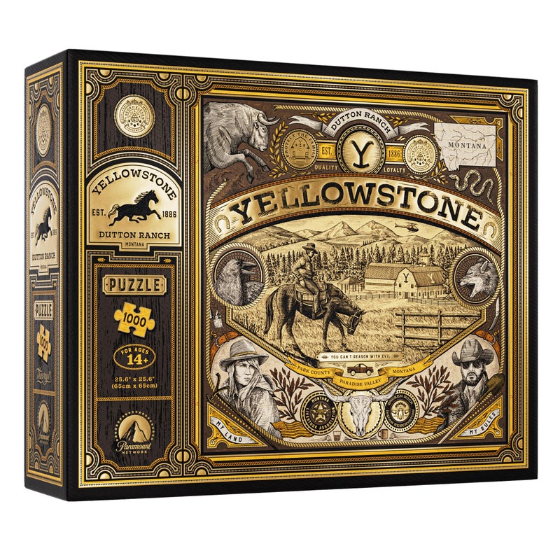 theory11 Yellowstone Jigsaw Puzzle  1000 Piece Jigsaw Puzzle  Officially Licensed Yellowstone Merchandise  Collectibles  Precision Fit and Premium Quality  Intermediate - Image 3