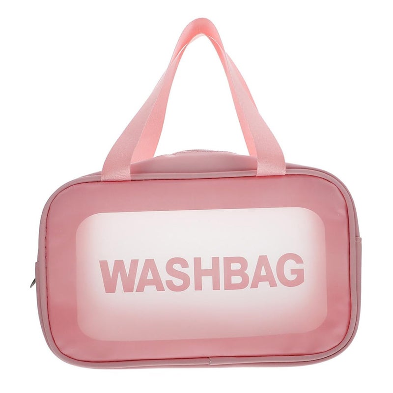 Large Clear PVC Travel Makeup Bag Transparent Cosmetic Toiletry Organizer With Zipper - Image 2