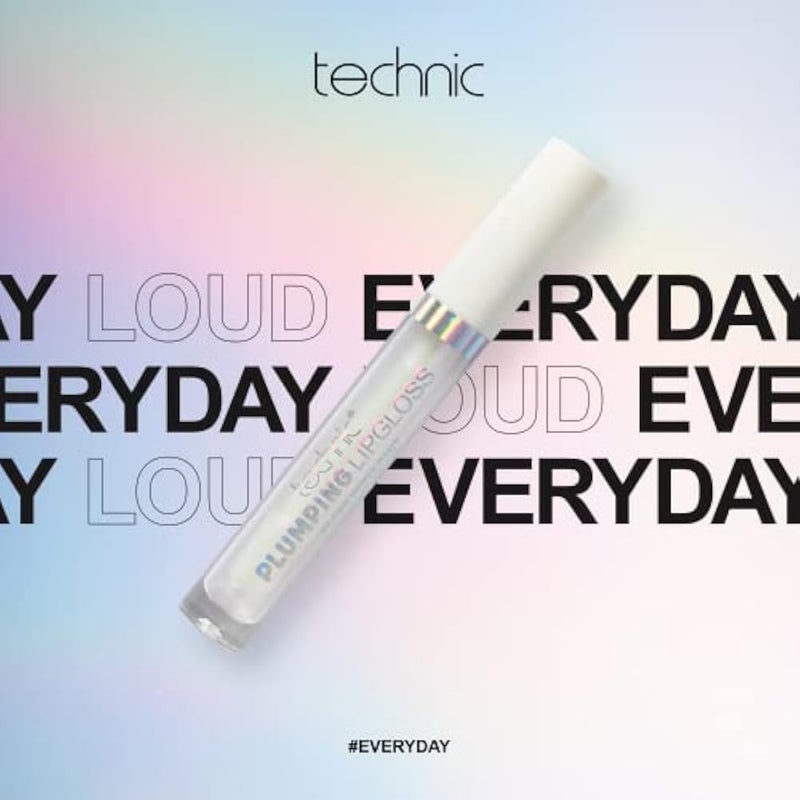 Technic plumping lip gloss - invigorating, clear, volumising plump effect for fuller and softer lips - natural, high-shine formula for a perfect pout - Image 2