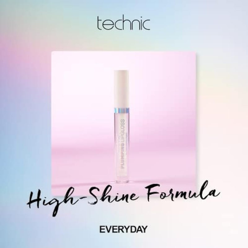 Technic plumping lip gloss - invigorating, clear, volumising plump effect for fuller and softer lips - natural, high-shine formula for a perfect pout - Image 3