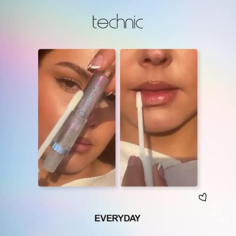 Technic plumping lip gloss - invigorating, clear, volumising plump effect for fuller and softer lips - natural, high-shine formula for a perfect pout - Image 5