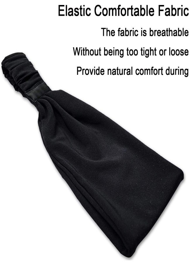 PAROPKAR Elastic Headband Sweatband & Sports Headband for Running Cycling Gym Yoga Basketball - Stretchy Moisture Wicking Unisex Hairband (Black Light & Dark Grey) - Image 3