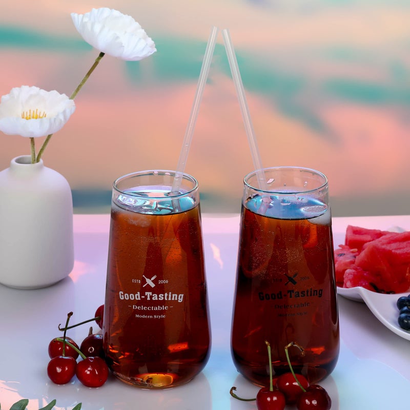 CVNDKN Clear Straws 300 Pcs Long Disposable Plastic Drinking Straws. (0.23''diameter and 10.2""long)-Clear - Image 4