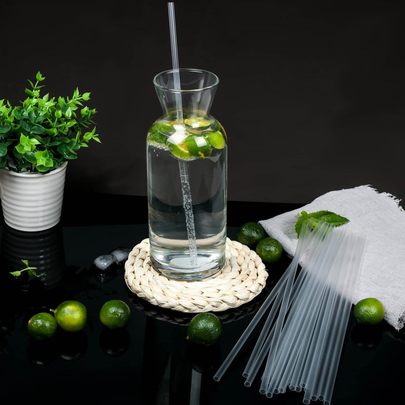 CVNDKN Clear Straws 300 Pcs Long Disposable Plastic Drinking Straws. (0.23''diameter and 10.2""long)-Clear - Image 3
