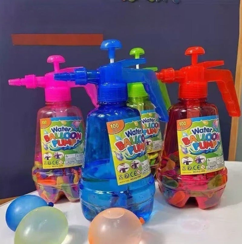 100-Piece High-Quality, Durable Self-Sealing Water Balloons with Filling Pump – Summer Fun and Outdoor Games for Kids and Adults - Image 1