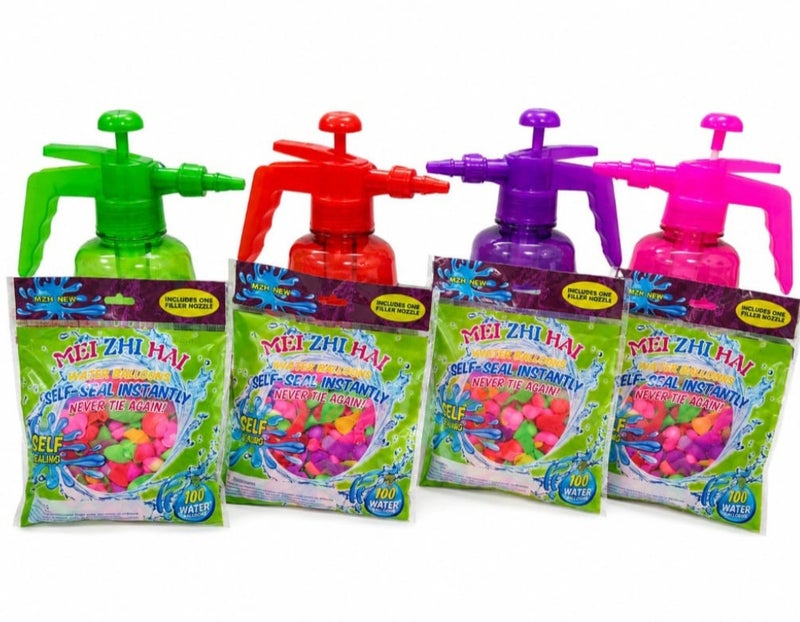 100-Piece High-Quality, Durable Self-Sealing Water Balloons with Filling Pump – Summer Fun and Outdoor Games for Kids and Adults - Image 5