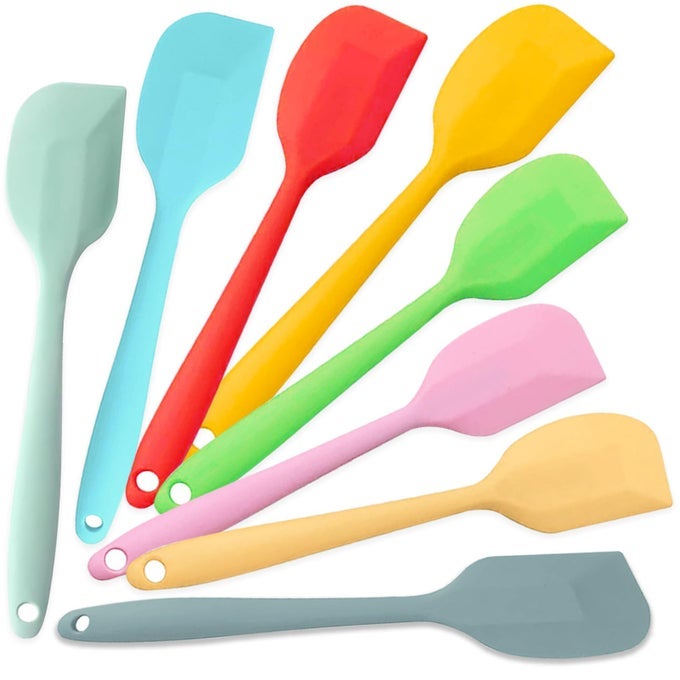 8 PIECES SILICONE SPATULAS 83 INCH SMALL SPATULAS NONSTICK HEATRESISTANT NONSTICK WITH STAINLESS STEEL CORE FOR CAKE CREAM COOKING GADGET RED