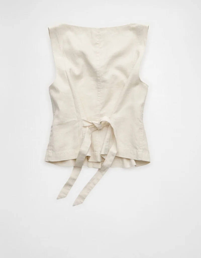 American Eagle  AE Linen-Blend Sleeveless Shirt for Women | Best Price UAE