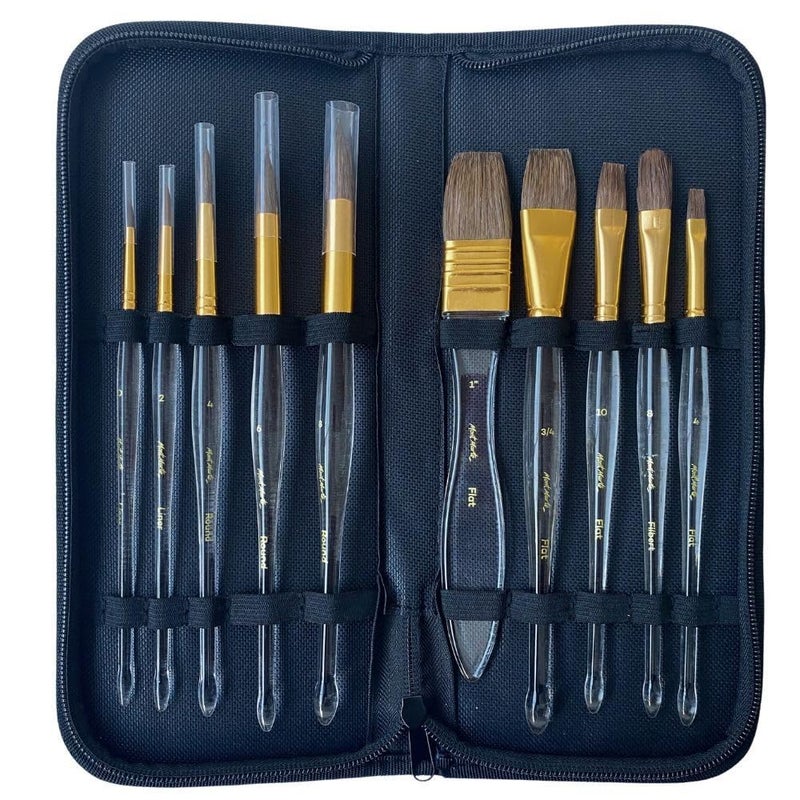 Mont Marte MONT MARTE Premium Watercolor Brush Set of 11 Travel case - Image 2