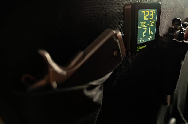 LOCKDOWN Digital Hygrometer with Convenient Design Backlit Screen and MinMax Reading for Temp and Humidity Monitoring in Safes Rooms Cases and Cabinets - Image 3