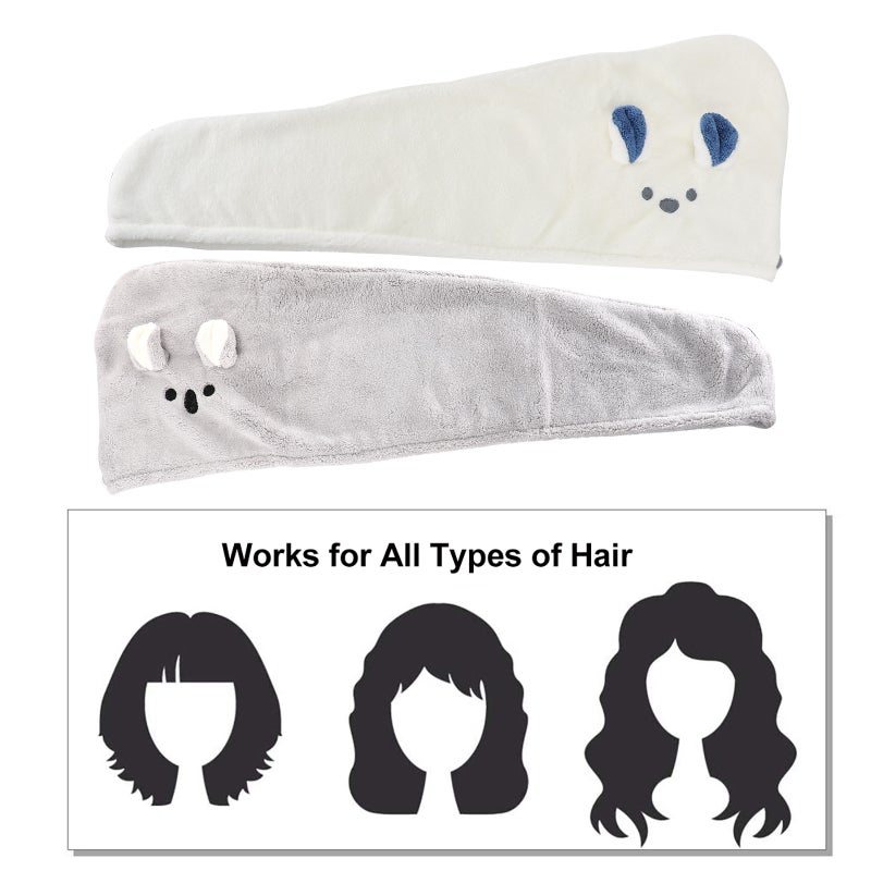 6 pcs Absorbent Hair Fast Drying Towel Hair Wrap Women Turban Shower Bath - Image 2