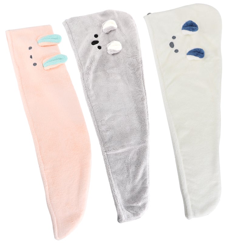 6 pcs Absorbent Hair Fast Drying Towel Hair Wrap Women Turban Shower Bath - Image 1